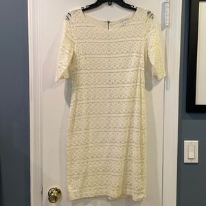 White eyelet Banana Republic dress
